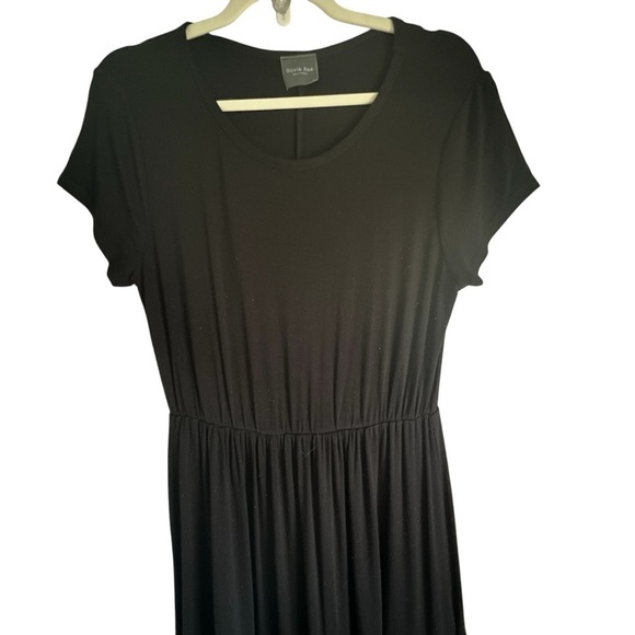 Olivia Rae Tiered Maxi Dress Made in USA Black Size XL - Picture 3 of 10